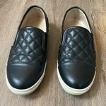 Steve Madden Zaander black flocked leather sneakers slip on shoes ~ size 5M Photo 1