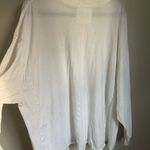 Aerie  Oversized Silly Goose Long Sleeve White Cotton Rib Knit Shirt XXL Cozy Photo 5