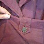 Maggie Barnes Purple Button Up Trench Coat with Belt and Zip‎ in Lining Size 18W Photo 7