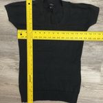 Ann Taylor Black Lightweight Knit 100% Cotton Short Sleeve Sweater Size XS Photo 11