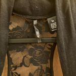 Iris  sleeveless black shrug with lace back panel woman’s medium Photo 4