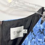 J Taylor Plus Size 18W Dress Sleeveless Fit n Flare Floral Blue White Mini 700 Photo 6