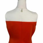 Tommy Hilfiger S/LESS ASYMMETRICAL SHEATH DRESS, ORANGE AND WHITE, SIZE 10 NWOT Photo 3