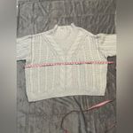 Ava & Viv NWOT  plus size Light Gray Cable Knit Turtleneck Sweater Photo 2
