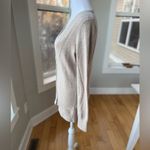 Banana Republic Taupe Beige Cashmere Blend V-Neck Pointelle Cardigan Sweater S Photo 1