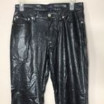 Tommy Hilfiger Vtg Tommy Jeans Y2K Faux Leather Snake Print Black Bootcut Pants Photo 1