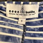 Neon Buddha blue white striped knit top size small Photo 5