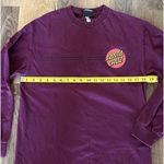 Santa Cruz ‎ Skateboard Long Sleeve Maroon Tshirt Men Unisex Medium EUC Photo 3