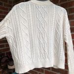 Show Me Your Mumu  Cream Lace Up front Cable Knit sweater S Photo 3