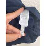 J.Crew  Women's Navy Blue Sleeveless Embroidered Linen Blend Top Size 4 Boho Chic Photo 6