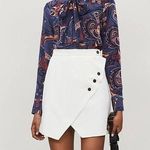 Sandro Paris Ecru Zoelle Asymmetric Button A-Line Mini Skirt S Photo 0