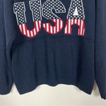USA Patriotic Pullover Sweater Large America Oversized Slouchy Americana Blue Photo 2