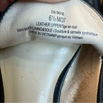 Enzo Angiolini  Women’s Flat Black Leather Loafers with Gold Bar Detail‎ size 6.5 Photo 3