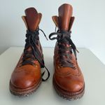 The Office Of Angela Scott Mr. Bernard Boots 40 EU | 10 US Brown Leather Combat Photo 3