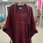Universal Threads Universal Thread Red Shrug Poncho Sweater Plush Texture Photo 0