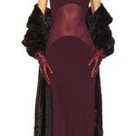 NWT Helsa Sheer Knit Curve Maxi Dress in Merlot, size S Purple Photo 0