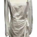 Princess Polly  The Villa Mini Dress Womens 8 White Long sleeve Preppy‎ summer Photo 0