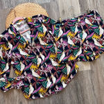 Boden tropical parrot print two piece set button down shirt &‎ shorts size 4/6 Pink Photo 0