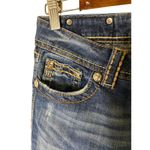 Miss Me  Jeans Medium Wash Low Rise Boot Cut Studs/Gems‎ Size 28 Photo 2