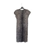 Talbots  Size 6 Black Tan NWT Leopard Print Cover Up Dress Chiffon V Neck Photo 1