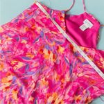 Nicole Miller NEW  NY Hot Pink Floral Print Sleeveless Maxi Shift Dress Size XL Photo 6