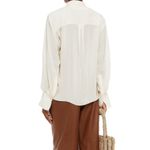 CHLOÉ Tie-neck silk-jacquard blouse Vanilla Ice Size 36 (US size 4) Oversized Photo 1