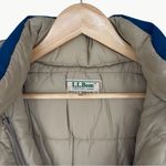 L.L.Bean Vintage 70s Hooded Puffer Parka | Sz Small (Estimated) | Blue & Tan Photo 1