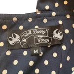 Hell Bunny  Vixen Navy White Polka Dot Playsuit, Sz M Photo 6