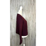 Elle  Women's Size‎ Small Burgundy Open-Front Ribbed Cardigan Sweater Photo 1