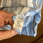 Fate Blue & White Striped Linen/Cotton Button Front Dress w/ Pockets & Tie Waist Photo 8