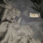 Victoria's Secret Vintage  small gold label black floral slip semi sheer Photo 4