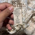 Free People Linus Striped Eyelash V-Neck Pullover Sweater M Oversized Cozy NWOT Photo 4