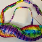 Luli Fama Groovy Baby Twist Bandeau Bikini Top NWT Photo 3