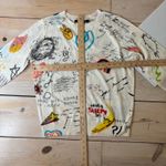 Gabby Isabella NWOT Women's Good Vibes Sweater White Multi Size M Size M Photo 4