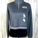 Nike Varsity Sleeve Half-ZIP Crop Jacket Pullover Photo 1