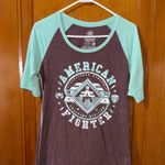 American Fighter  Maroon and Mint Tee Photo 0
