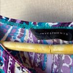 Investments  Teal and Purple Paisley Short Sleeve Top large Photo 1