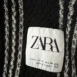 ZARA  Knit Bomber Striped Navy Blazer Jacket Size Small Photo 5
