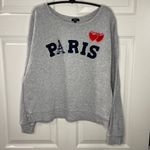 Rails  Kelli Paris Appliqué Sweatshirt Women's Size Medium Cotton Modal Gray Knit Photo 3