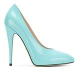 Gucci  GLOSSED-LEATHER PUMPS 110MM ELAISA LEATHER PUMPS IN Mint Green 39.5 Photo 0