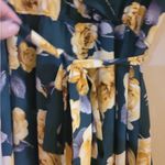 Gibson Latimer  Floral High Low Faux Wrap Lined MIDI Dress Green Size Small Photo 7