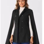 Allegra K NEW  Cape Long Sleeve Coat Double Breasted Cloak Coat XS Photo 5