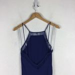 Lovers + Friends Slip Maxi Dress Medium Sheer Bliss Navy Lace Low Back Wedding Photo 13