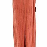  Urban Romantics Striped Tie Shoulder Linen Blend Jumpsuit Small Photo 0