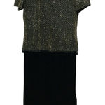 Scarlett  Womens Gold Sequin Black Formal Party‎ Maxi Dress Size 10 Evening Photo 0