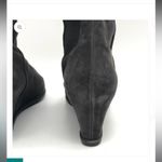 Stuart Weitzman  gray wedge boots otk 7 $450 Y2k spring boho suede  party formal Photo 2