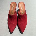 Calvin Klein Grecia suede mules heel shoes Size 7.5 B39 Photo 3