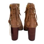 Vionic NEW Ronnie Brown Suede Zip Heel Lace Up Ankle Booties 9.5 Classic Dressy Photo 5