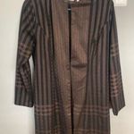Soft Surroundings  Black and Tan Striped Jacket Photo 0