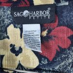 Sag Harbor  Petite Medium Floral Flowy Vacation Crop Button Down Shirt Boxy Photo 3